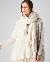 Load image into Gallery viewer, N.Peal Women&#39;s Woven Cashmere Shawl Ecru White
