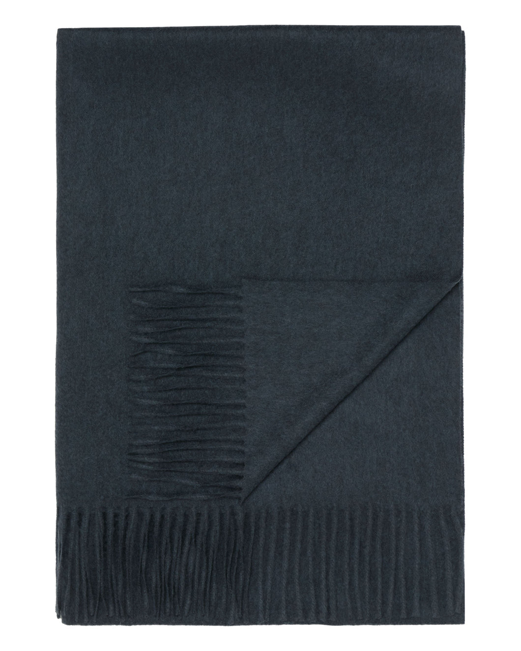 N.Peal Women's Woven Cashmere Shawl Grigio Blue