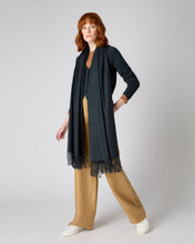 Load image into Gallery viewer, N.Peal Women&#39;s Woven Cashmere Shawl Grigio Blue
