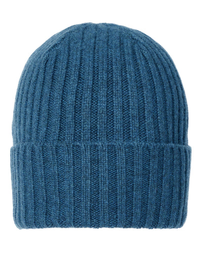 N.Peal Unisex Chunky Ribbed Cashmere Hat Lagoon Blue