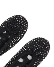 Load image into Gallery viewer, N.Peal Women's Jewelled Cashmere Slippers Black

