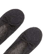 Load image into Gallery viewer, N.Peal Women's Fur Lined Cashmere Slippers Dark Charcoal Grey
