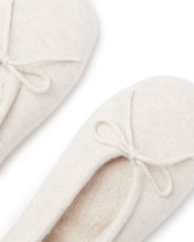 Load image into Gallery viewer, N.Peal Women's Fur Lined Cashmere Slippers Ecru White
