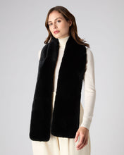 Load image into Gallery viewer, N.Peal Unisex Long Fur Scarf Black

