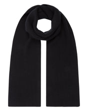 Load image into Gallery viewer, Unisex Ribbed Cashmere Scarf Black
