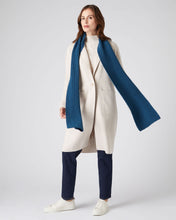 Load image into Gallery viewer, N.Peal Unisex Ribbed Cashmere Scarf Lagoon Blue
