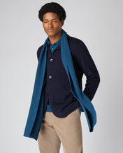 Load image into Gallery viewer, N.Peal Unisex Ribbed Cashmere Scarf Lagoon Blue
