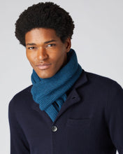 Load image into Gallery viewer, N.Peal Unisex Ribbed Cashmere Scarf Lagoon Blue
