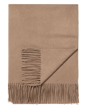 Load image into Gallery viewer, N.Peal Unisex Woven Cashmere Blanket Dark Tan Brown
