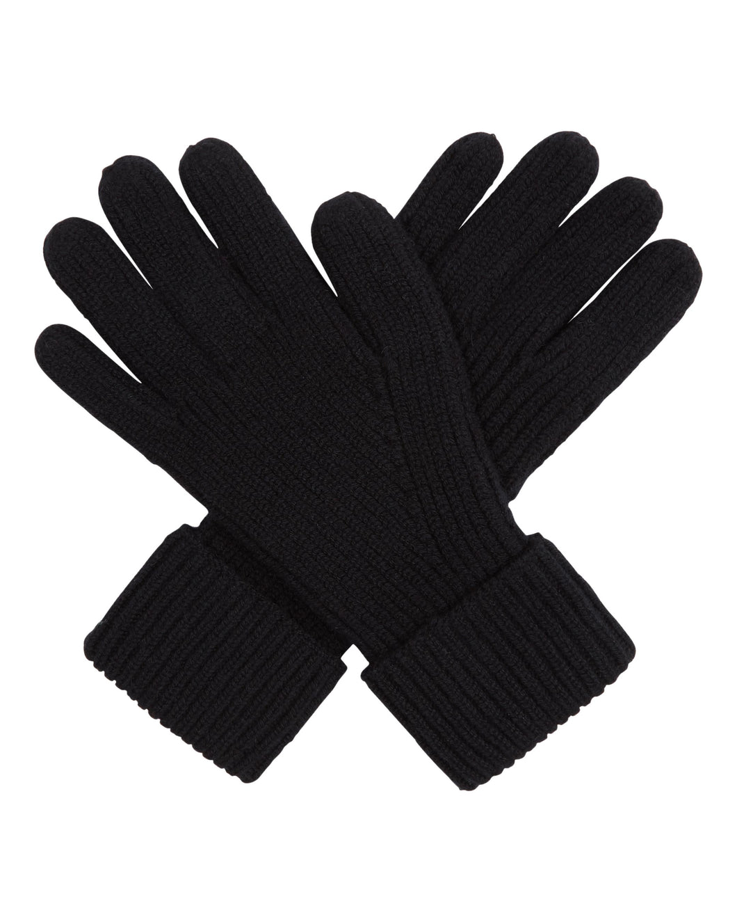 Mens Ribbed Gloves in Black