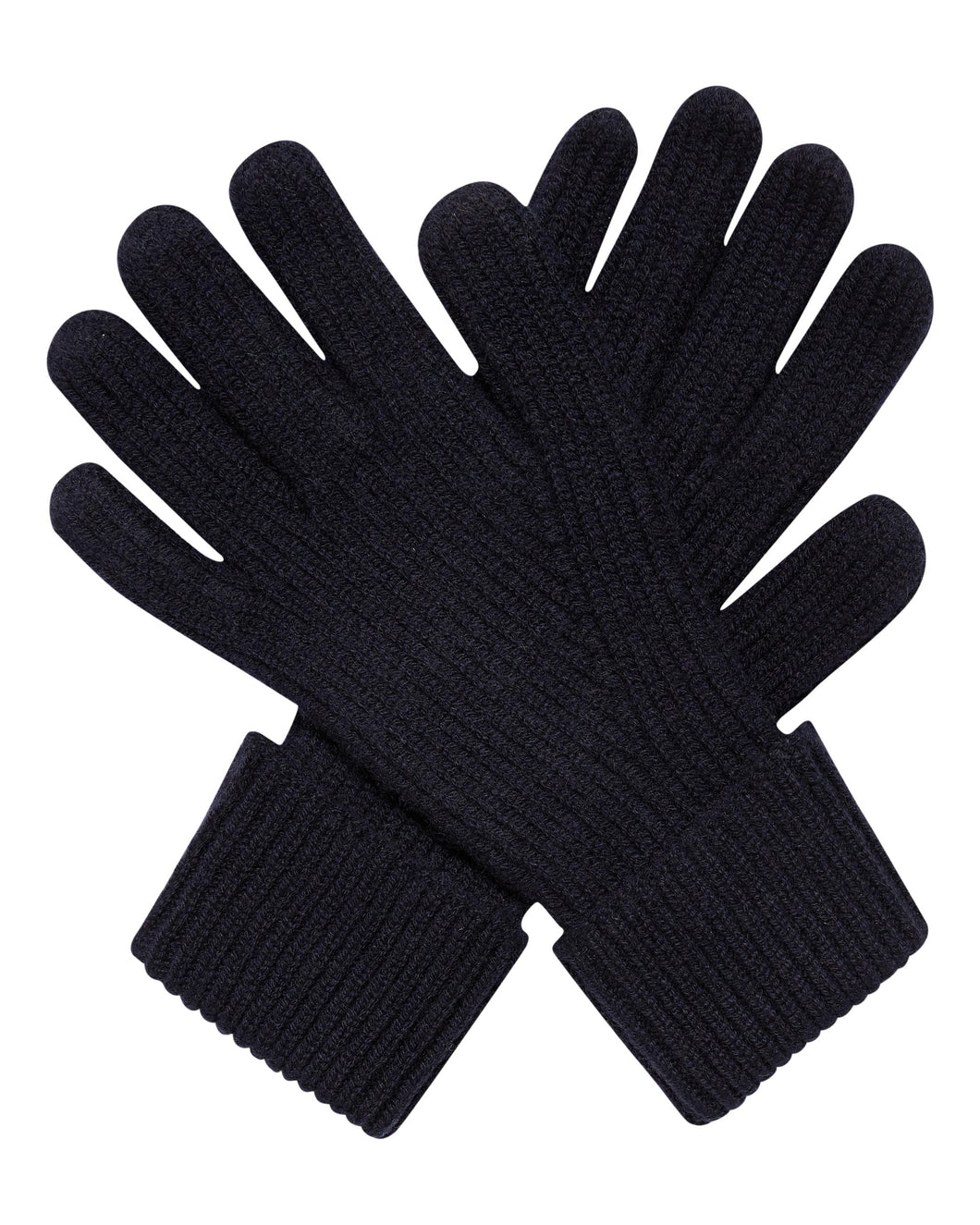Mens Ribbed Gloves in Navy