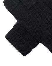 Load image into Gallery viewer, N.Peal Unisex Fur Lined Fingerless Cashmere Gloves Black
