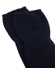 Load image into Gallery viewer, Cashmere Rib Bed Sock in Navy
