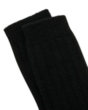 Load image into Gallery viewer, Women&#39;s Rib House Socks in Black
