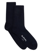 Load image into Gallery viewer, Mens Rib House Socks in Navy
