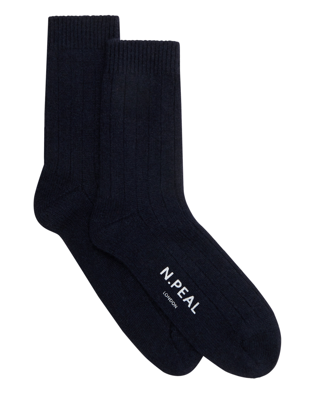 Mens Rib House Socks in Navy