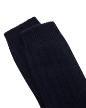 Load image into Gallery viewer, Mens Rib House Socks in Navy
