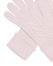 Load image into Gallery viewer, N.Peal Women&#39;s Cable Cashmere Gloves Quartz Pink

