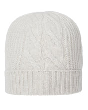 Load image into Gallery viewer, N.Peal Women&#39;s Cable Rib Cashmere Hat Pebble Grey

