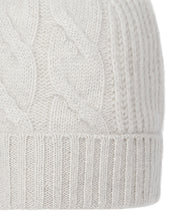 Load image into Gallery viewer, N.Peal Women&#39;s Cable Rib Cashmere Hat Pebble Grey
