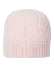 Load image into Gallery viewer, N.Peal Women&#39;s Cable Rib Cashmere Hat Quartz Pink
