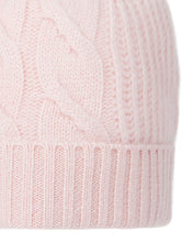 Load image into Gallery viewer, N.Peal Women&#39;s Cable Rib Cashmere Hat Quartz Pink
