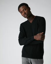 Load image into Gallery viewer, Men&#39;s The Burlington V Neck in Black
