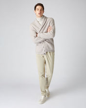 Load image into Gallery viewer, N.Peal The Kensington Cashmere Cardigan Basilica Beige Brown Marl
