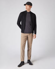 Load image into Gallery viewer, N.Peal Men's Hyde Fine Gauge Cashmere Full Zip Jumper Black
