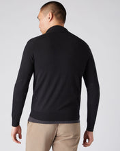 Load image into Gallery viewer, N.Peal Men's Hyde Fine Gauge Cashmere Full Zip Jumper Black
