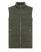 Load image into Gallery viewer, N.Peal Men&#39;s The Mall Quilted Cashmere Gilet Moss Green
