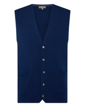 Load image into Gallery viewer, N.Peal Men&#39;s Chelsea Cashmere Waistcoat French Blue
