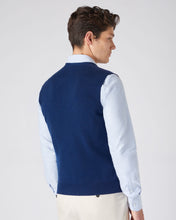 Load image into Gallery viewer, N.Peal Men&#39;s Chelsea Cashmere Waistcoat French Blue
