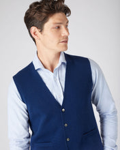 Load image into Gallery viewer, N.Peal Men&#39;s Chelsea Cashmere Waistcoat French Blue
