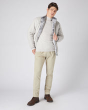 Load image into Gallery viewer, N.Peal Men&#39;s Fur Lined Cable Cardigan Pebble Grey
