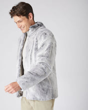 Load image into Gallery viewer, N.Peal Men&#39;s Fur Lined Cable Cardigan Pebble Grey
