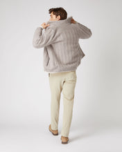 Load image into Gallery viewer, Men&#39;s Fur Lined Cable Cashmere Cardigan Basilica Beige Brown Marl
