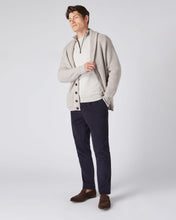 Load image into Gallery viewer, N.Peal Men&#39;s The Carnaby Half Zip Cashmere Jumper Pebble Grey
