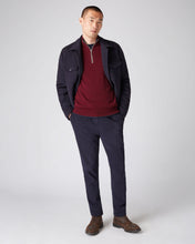 Load image into Gallery viewer, N.Peal Men&#39;s The Carnaby Half Zip Cashmere Jumper Shiraz Melange Red
