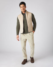 Load image into Gallery viewer, N.Peal Men&#39;s Cable Half Zip Cashmere Jumper Moss Green

