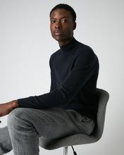Load image into Gallery viewer, Men&#39;s Turtle Neck Sweater in Navy
