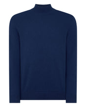Load image into Gallery viewer, N.Peal Men&#39;s Turtle Neck Cashmere Jumper French Blue
