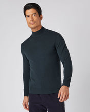 Load image into Gallery viewer, N.Peal Men&#39;s Turtle Neck Cashmere Jumper Grigio Blue
