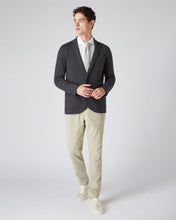 Load image into Gallery viewer, N.Peal Men&#39;s Fine Gauge Cashmere Milano Jacket Flint Grey
