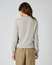 Load image into Gallery viewer, N.Peal Fine Gauge Cashmere Round Neck Jumper Fumo Grey
