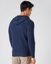 Load image into Gallery viewer, N.Peal Men&#39;s Half Button Hooded Cashmere Jumper Imperial Blue
