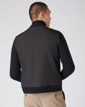 Load image into Gallery viewer, N.Peal Men&#39;s Quilted Woven Mix Jacket Black
