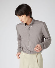 Load image into Gallery viewer, N.Peal Men's Button Down Collar Shirt Beige Brown

