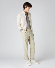 Load image into Gallery viewer, N.Peal Men's Button Down Collar Shirt Beige Brown
