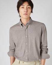 Load image into Gallery viewer, N.Peal Men's Button Down Collar Shirt Beige Brown
